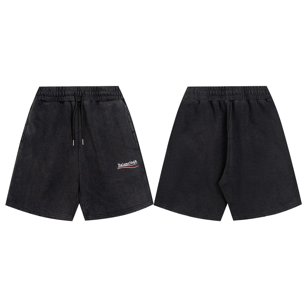 Balenciaga Shorts Front Body Cola Letter Embroidery logo Five-point Shorts25ss New Drawstring Casual Pants for Men and Women, Summer Style5Two-in-One Casual Sweatpants Pure Cotton Joggers