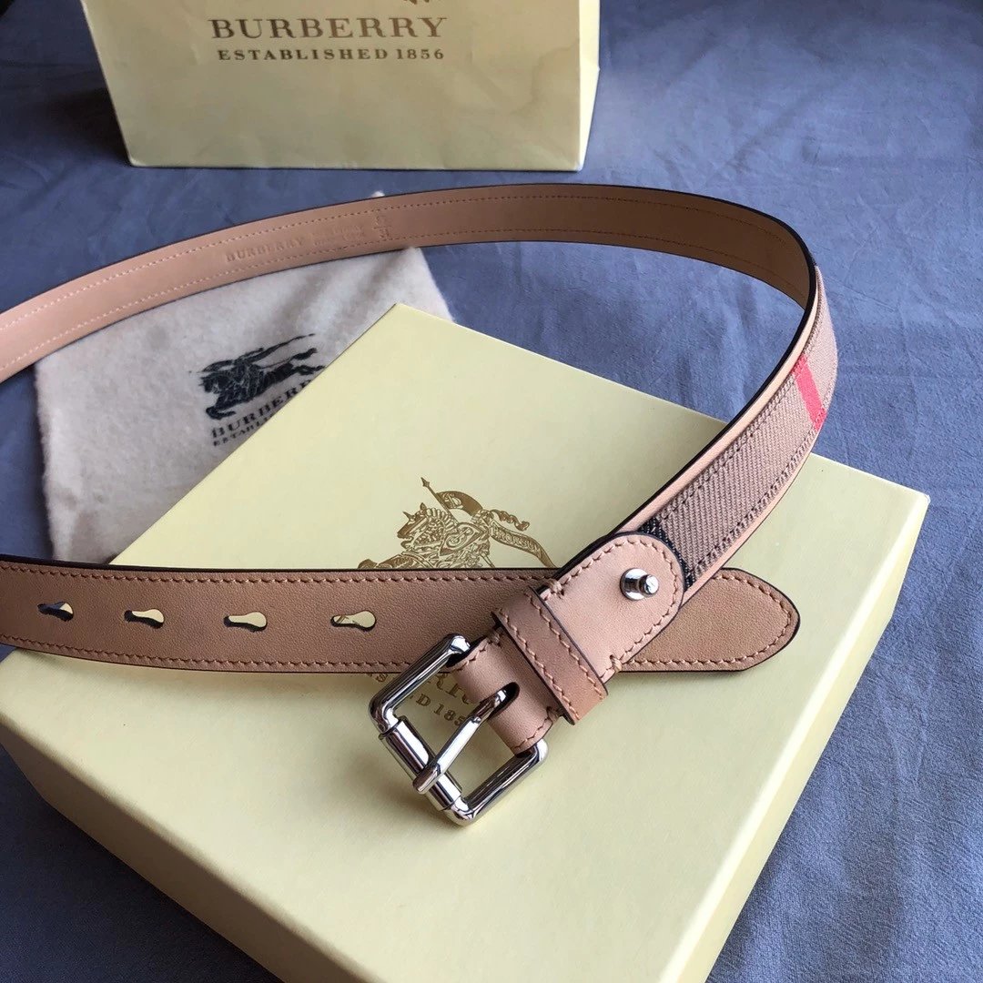 Burberry Belt Top version Original Order2.5Belt Men's Women's Universal Smooth Buckle Double-Sided Belt bt Plaid Belt Women's tb Imported Cowhide Pure Original Leather Double-Sided Top Layer Leather b Home Ribbon Skirt Double g Belt g Jiakuqi