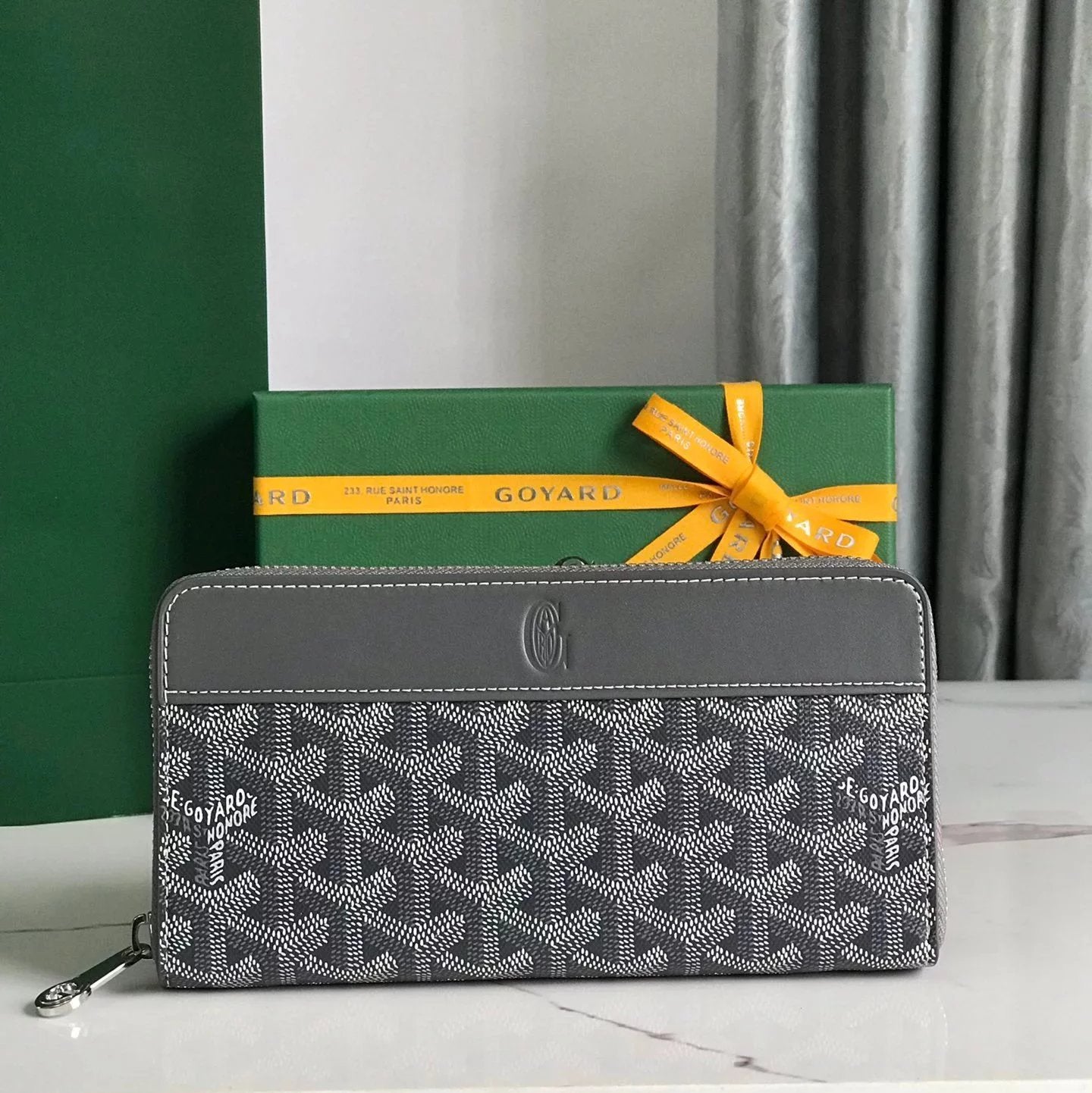 Goyard Bag Top version 【Super Original Leather】New Product MATIGNON Long Zip Wallet Handbag Card Holder Card Holder Contains12One Card Slot、Central Zipper Pocket and Two Large Storage Compartments、Cards Can Be Placed、Paper note、Coins and Other Daily Docum