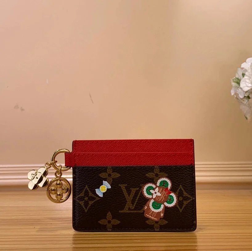 Louis Vuitton LV Wallets/Clutches Top version 【Premium Version Original Leather】24Christmas New Wallet Full Series Christmas Style Coin Purse Key Case Card Holder Card Clamp Long Wallet Short Wallet Zipper Card Holder Passport Case Chain Small Mahjong Bag