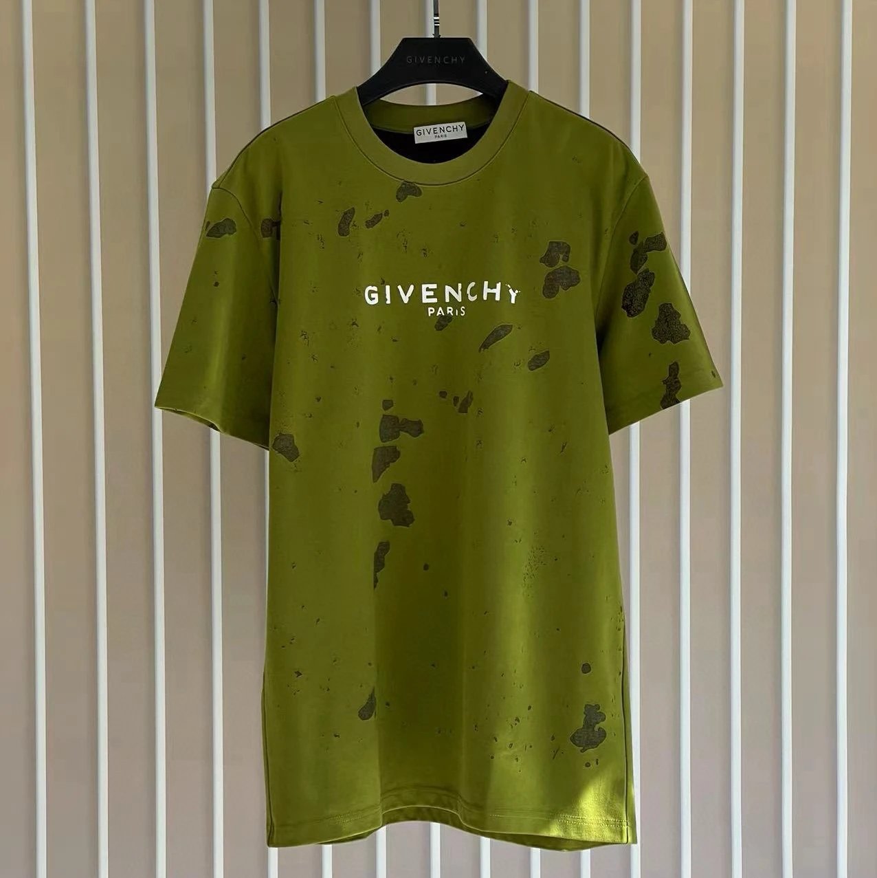 Givenchy T-shirt Top Version Counter Same Collection1Cotton Short Sleeve T T-shirt Men's and Women's Loose Bottoming Shirt2024New Summer