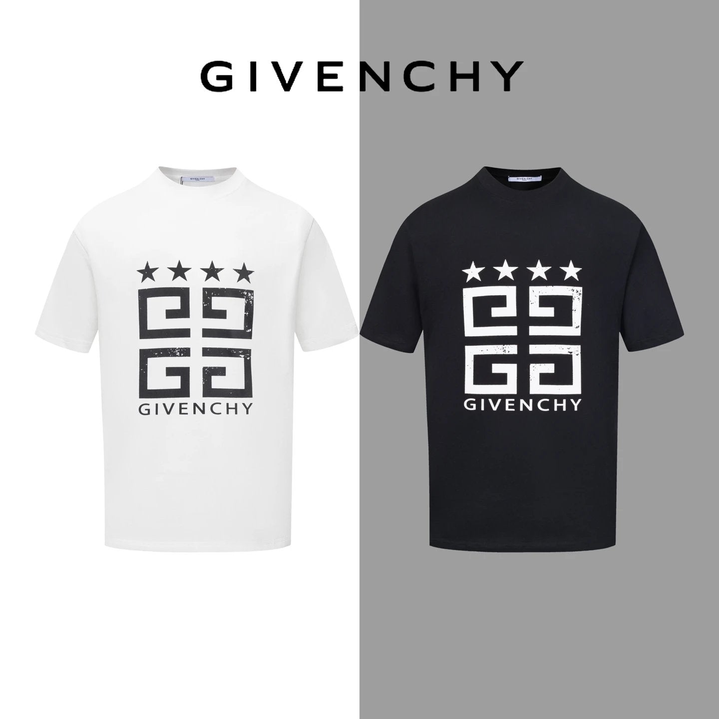 Givenchy T-shirt Chest Five-Pointed Star Logo Printing logo round Neck Short Sleeve25ss New pure cotton T Unisex T-Shirt OS Loose Fit Base Shirt Top Half Sleeve T-Shirt