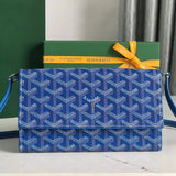 Goyard Bag Top version 【Super Original Leather】G Gojia New Product Varenne Wallet WOC Envelope Package Clutch Wallet Crossbody Bag Underarm Bag Card Holder Wallet