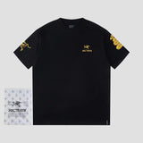 Arc'teryx T-shirt Double Sleeve Dragon and Snake Embroidery logo round Neck Short Sleeve25ss New Pure Cotton Unisex Style T T-shirt OS Loose Fit Base Shirt Half Sleeve T-Shirt Top Half Sleeve