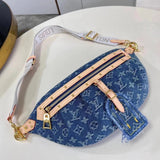 Louis Vuitton LV Women's Bag 2024Popular Retro Denim Denim Series Women's Bag Collection Onthego Tote Bag Shopping Bag Mummy Bag Shoulder Crossbody Bag HighRise Waist Bag Venice Backpack Backpack Schoolbag HillsPochette Underarm Bag Hand-Carrying Bag Carr