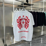 Chrome Hearts T-shirt Horseshoe 3D Silicone logo Round Neck Short Sleeve Pure Cotton Unisex T T-shirt OS Loose Fit T-Shirt Casual Simple Base Shirt