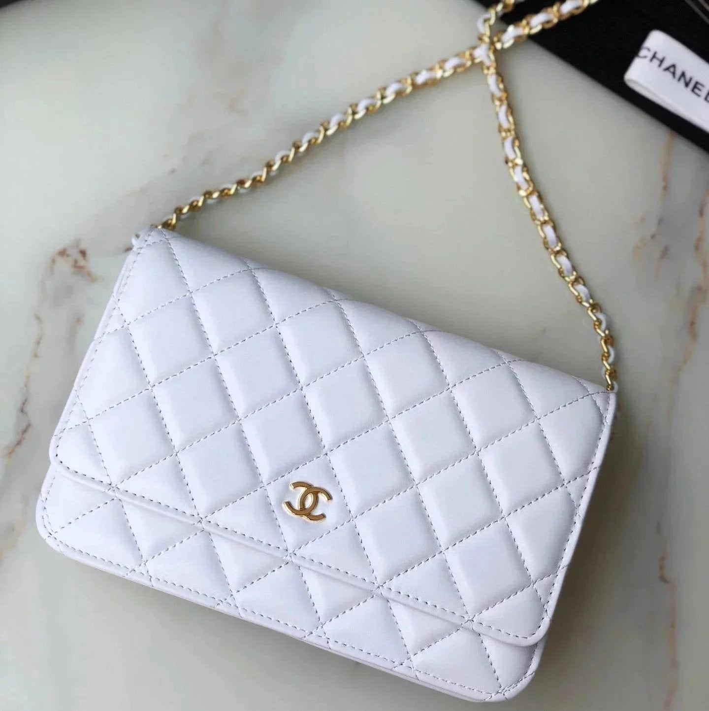 Chanel Women's Bag Top version 【**Original Leather】woc Latest Version Suction Clasp WOC Original Caviar Cowhide Sheepskin Chain Bag Flap Bag Flap Bag Diamond Pattern Bag Fortune Bag WOC Fighter in