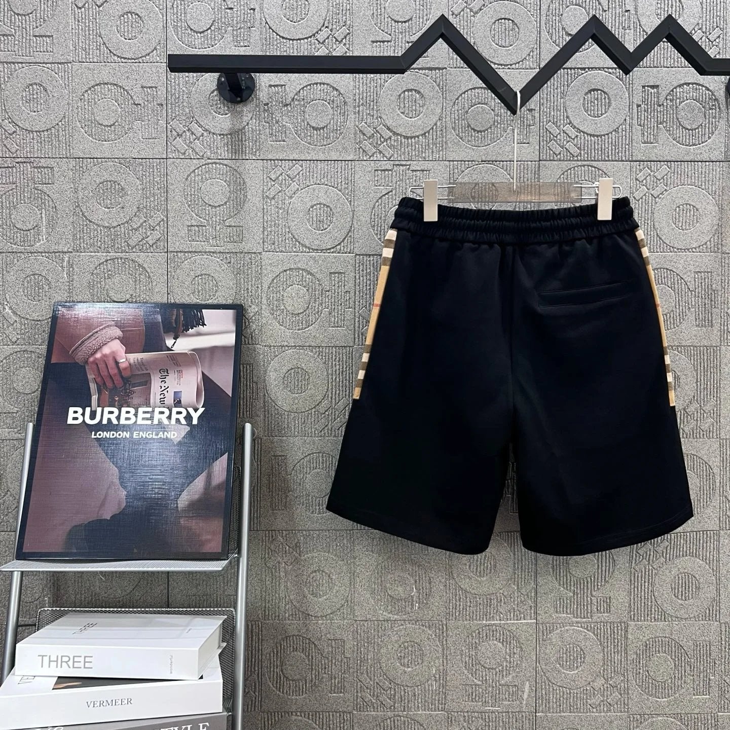 Burberry Shorts Side Plaid Patch logo Five-point Shorts25ss New Drawstring Casual Pants for Men and Women, Summer Style5Two-in-One Casual Sweatpants Pure Cotton Joggers