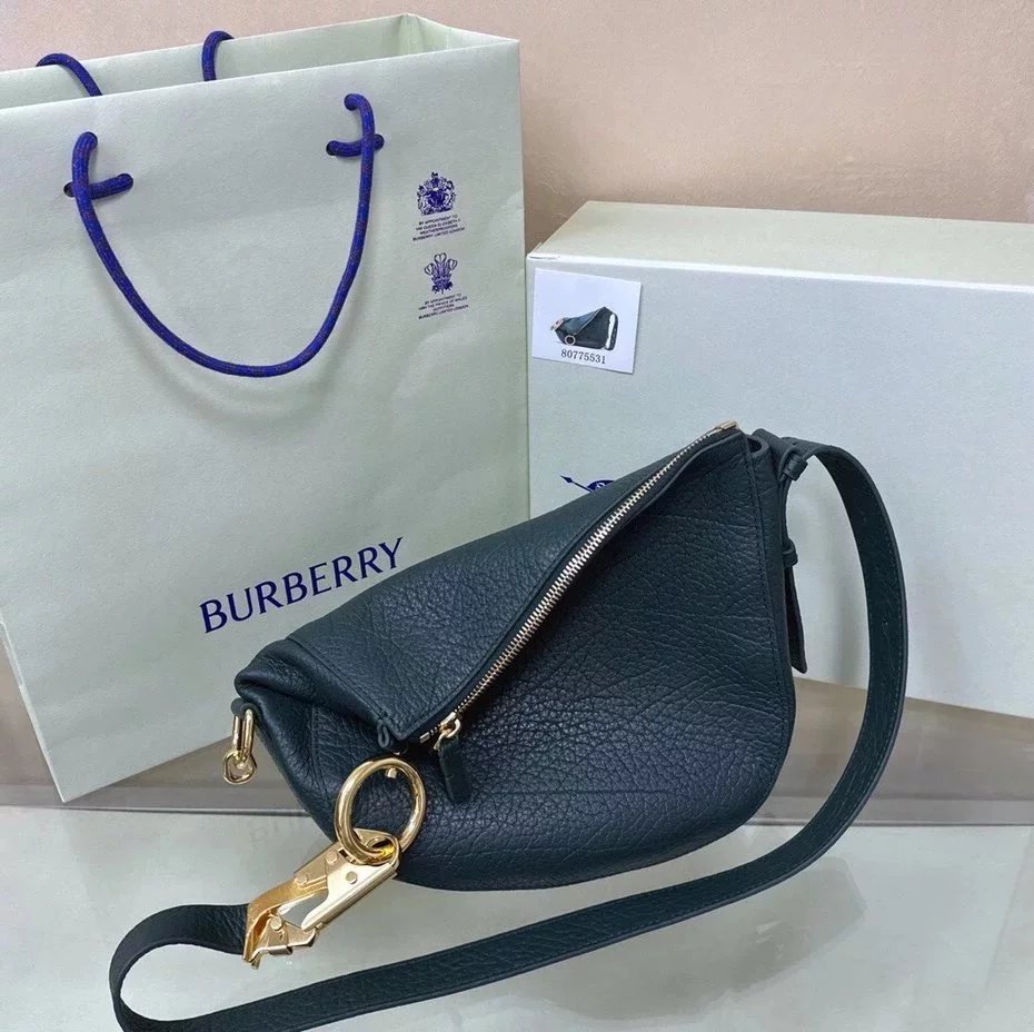 Burberry Women's Bag Top version 【Original Leather】Latest Knight Horse Bag KnightBag Handbag DanielLee23Autumn and Winter New Knight Package Made of Grain Grain Calfskin Fabric
