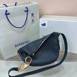 Burberry Women's Bag Top version 【Original Leather】Latest Knight Horse Bag KnightBag Handbag DanielLee23Autumn and Winter New Knight Package Made of Grain Grain Calfskin Fabric