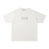 Dior T-shirt Classic Embroidery ContureLOGO Logo Crew Neck Short Sleeve25ss New Pure Cotton Unisex Style T T-shirt OS Loose Fit Base Shirt Half Sleeve T-Shirt Top Half Sleeve