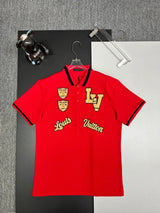 Louis Vuitton LV T-shirt Chest Letter Pattern logo Embroidery POLO Shirt Lapel Short Sleeve25ss New Unisex Summer Short Sleeve OS Loose T Business Half Sleeve Shirt Plus Size T-Shirt