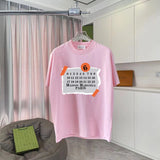 Maison Margiela T-shirt Chest Number and Letter Print logo round Neck Short Sleeve25ss New Pure Cotton Unisex Style T T-shirt OS Loose Fit Base Shirt Half Sleeve T-Shirt Top Half Sleeve