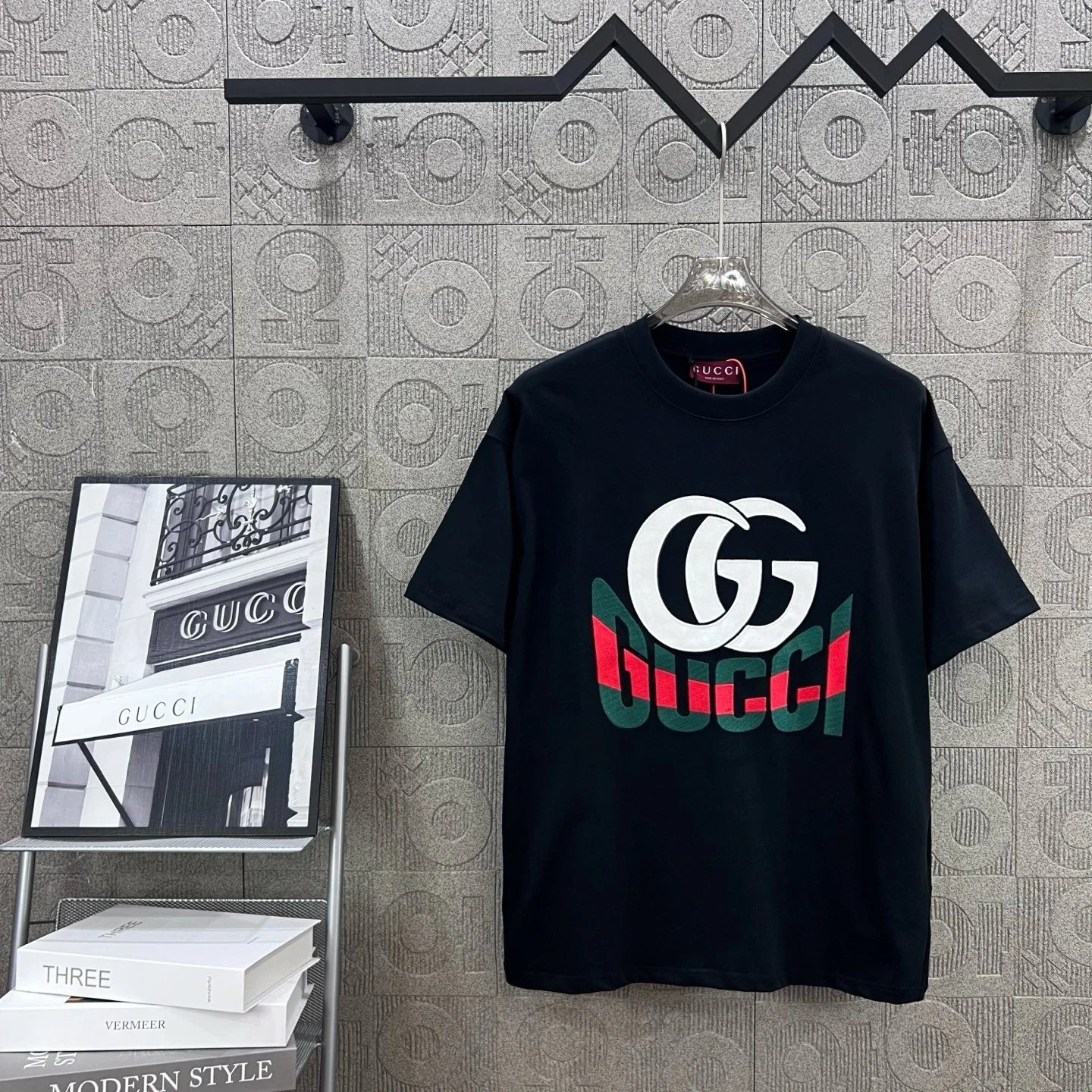 Gucci T-shirt Double-breasted G Letter Patch Embroidery logo round Neck Short Sleeve25ss New Pure Cotton Unisex Style T T-shirt OS Loose Fit Base Shirt Half Sleeve T-Shirt Top Half Sleeve