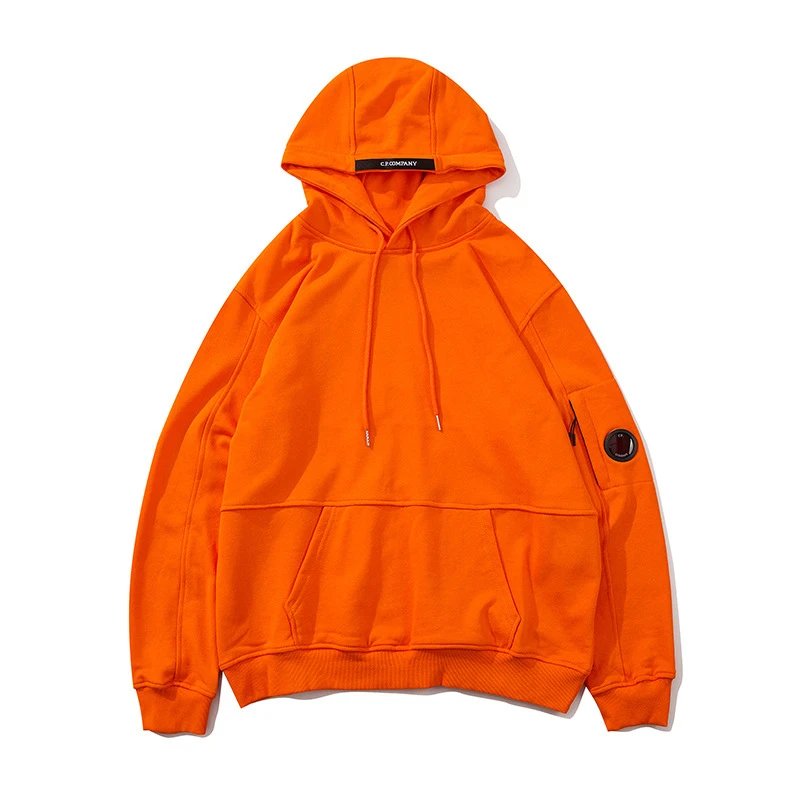 CP Company Hoodie Quality Autumn and Winter New Products CP Side Zipper Lens Terry Fabric Hooded Pullover Lining Coat