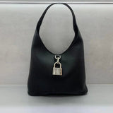 Balenciaga Bag Top version 【Super Original Leather】g Lock Decoration Locker Hobo Bag from g2024In Early Spring Series Locker Hobo Bag Large Size mini Small Handbag Vegetable Basket Bag Tote Bag24New Twist Lock Vegetable Basket Bag