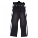 Balenciaga Jeans 25ss Spring Summer New Straight Leg Jeans Unisex Slim Fit Long Pants Loose