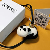 LOEWE Women's Bag Top version 【New pendant】Hanging Ornament Pendant Felt and Cow Leather Jarre Aero Bull Puppy Hanging Ornament/Pendant Panda Ornaments Elephant Pendant Full Series Small Animal Ornaments