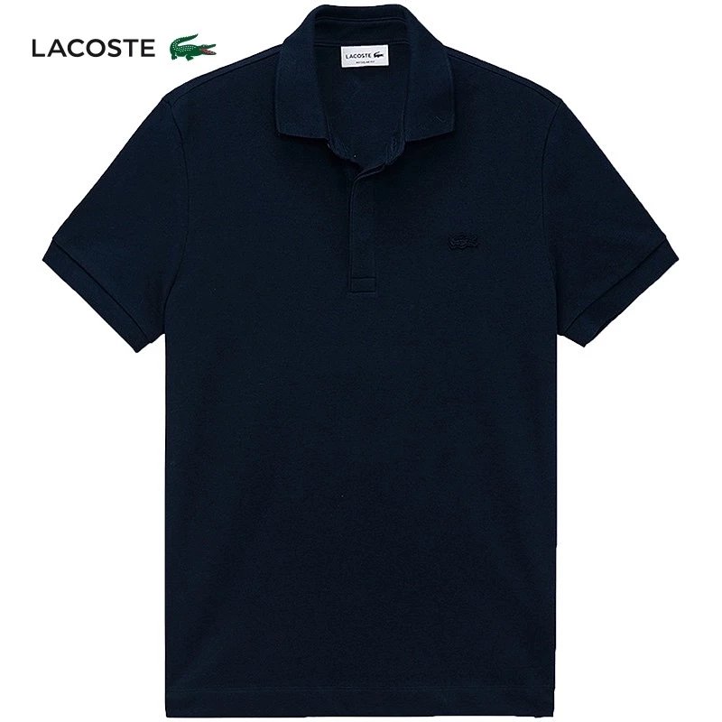 Lacoste T-shirtTop Version Men's Business Commute Classic Solid Color Casual Lapel Short Sleeve POLO Shirt
