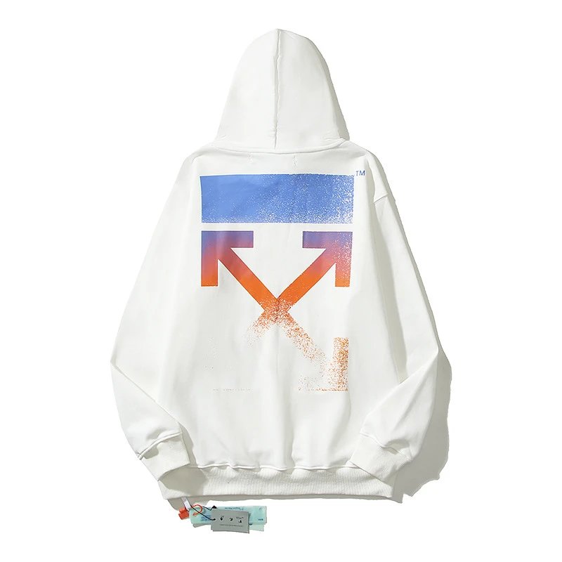 OFF-White Hoodie Cotton Terry Pullover Hoodie Loose Sweater-CY