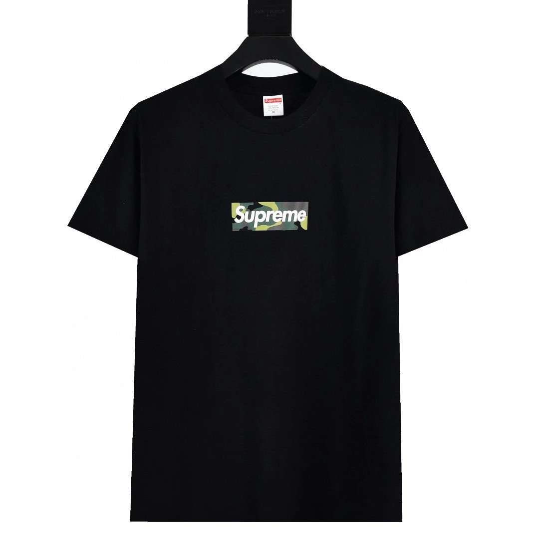 Supreme T-shirt Top Version Counter Same Style Pure Cotton Summer Men's and Women's Same Fashion Loose All-Matching2024New Short Sleeve T T-shirt