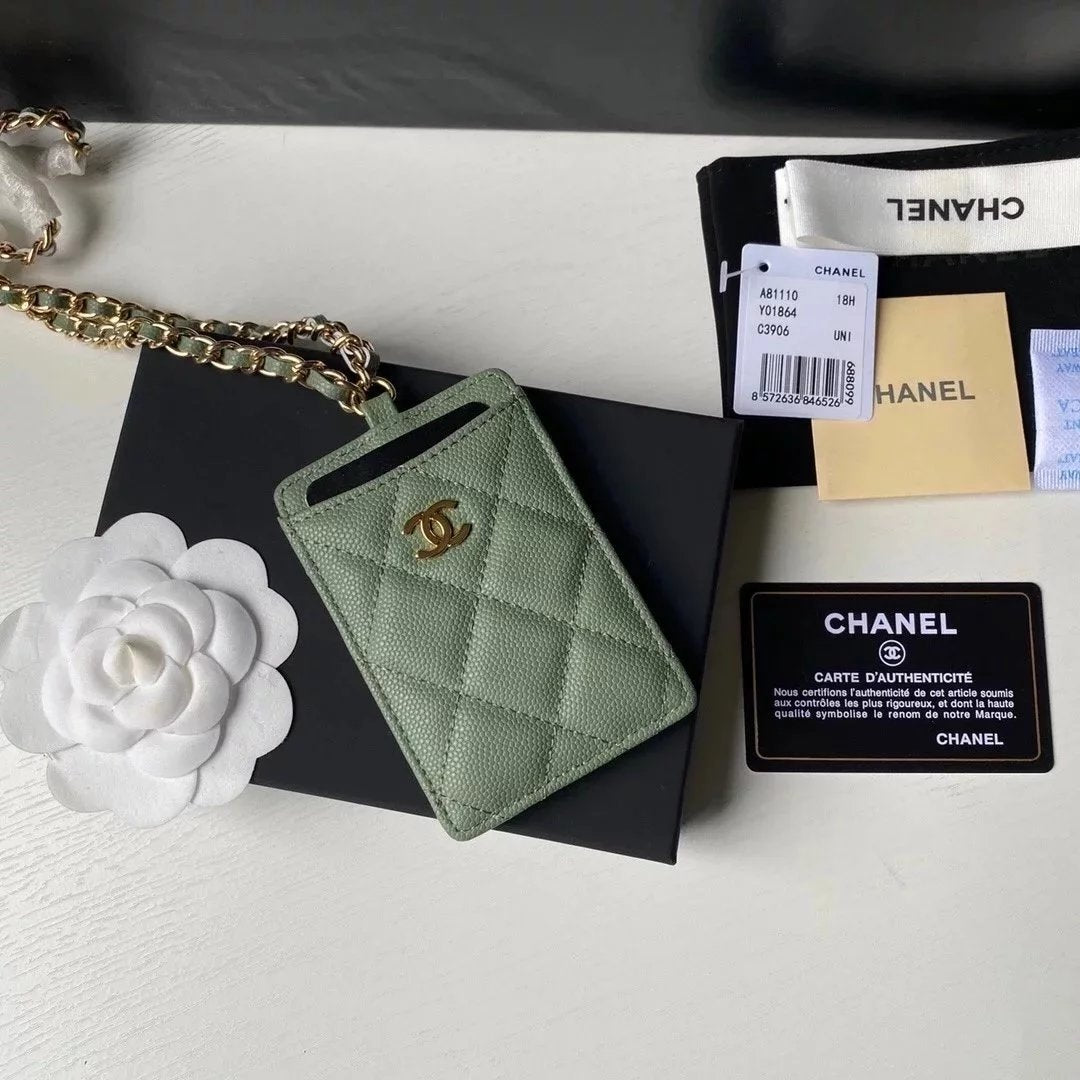 Chanel Wallet Top version 【Spot Sale】Small2022New Chain Work Card Card Holder Listing Bag Coin Purse Card Holder Original Cowhide Sheepskin Bag Halter Chain Bag Small Bag