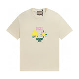 Gucci T-shirt Chest Weather Pattern Embroidery logo round Neck Short Sleeve25ss New Pure Cotton Unisex Style T T-shirt OS Loose Fit Base Shirt Half Sleeve T-Shirt Top Half Sleeve