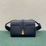 Celine women's bag Top version 【Kowloon Leather Original Leather】New teensoft16Handbag Small Size Wide Shoulder Strap Shoulder Messenger Bag Women's Messenger Bag Sun Yi Same Style Women Bag