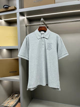 Burberry T-shirt Three-dimensional Chest TB Logo logo Printing POLO Shirt Lapel Short Sleeve25ss New Unisex Summer Loose Short Sleeve T Business Commuter Short Sleeve Shirt Plus Size T-Shirt