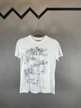 Dior T-shirt Chest Castle Print logo round Neck Short Sleeve25ss New pure cotton T Unisex T-Shirt OS Loose Fit Base Shirt Top Half Sleeve T-Shirt