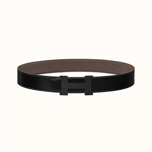 Hermes Belt Top version Men's Belt3.8CM Import togo Leather Double-Sided Lychee Pattern Can Be Used on Both Sides Belt Stainless Steel Hardware H Home Belt togo Leather belt H Belt Loop Business Casual All-Match H Buckle Belt