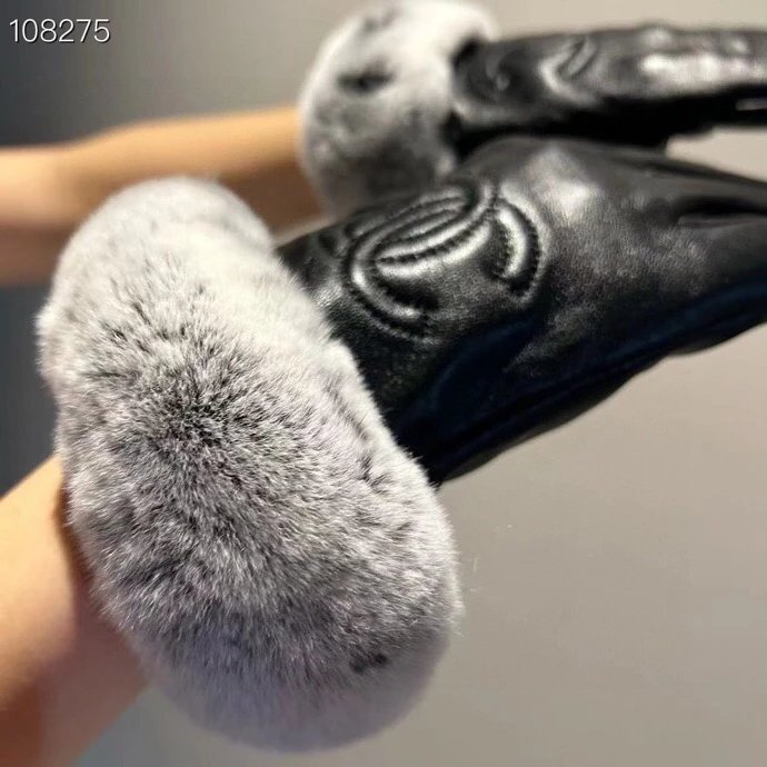 Chanel Gloves Jiaxianger Autumn and Winter Lazy Rabbit Fur Sheepskin Gloves Mobile Phone Touch Screen，It Is Worth Comparing the Same Style with Different Quality，Seckill Market Poor Products，Imported First Grade Sheepskin➕Lazy Rabbit Fur Brushed Lining Cl