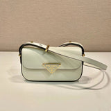 PRADA Bag Top version Version Latest Enamel Metal Triangle Logo Badge Calfskin Underarm Bag Crossbody Bag Calfskin Messenger Bag Shoulder Bag Underarm Bag Handbag Women's Bag1BD339