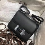 Hermes women's bag Top version 【H Handmade Custom】Stewardess Bag Constance Bag constance Silver Buckle Gold Buckle EP Women's Leather Crossbody Shoulder Bag2424