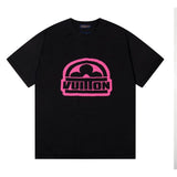 Louis Vuitton LV T-shirt Front Embroidered Knit logo round Neck Short Sleeve25ss New Pure Cotton Unisex Style T Casual T-Shirt Base Layer Shirt OS Loose Fit Half Sleeve Top Plus Size