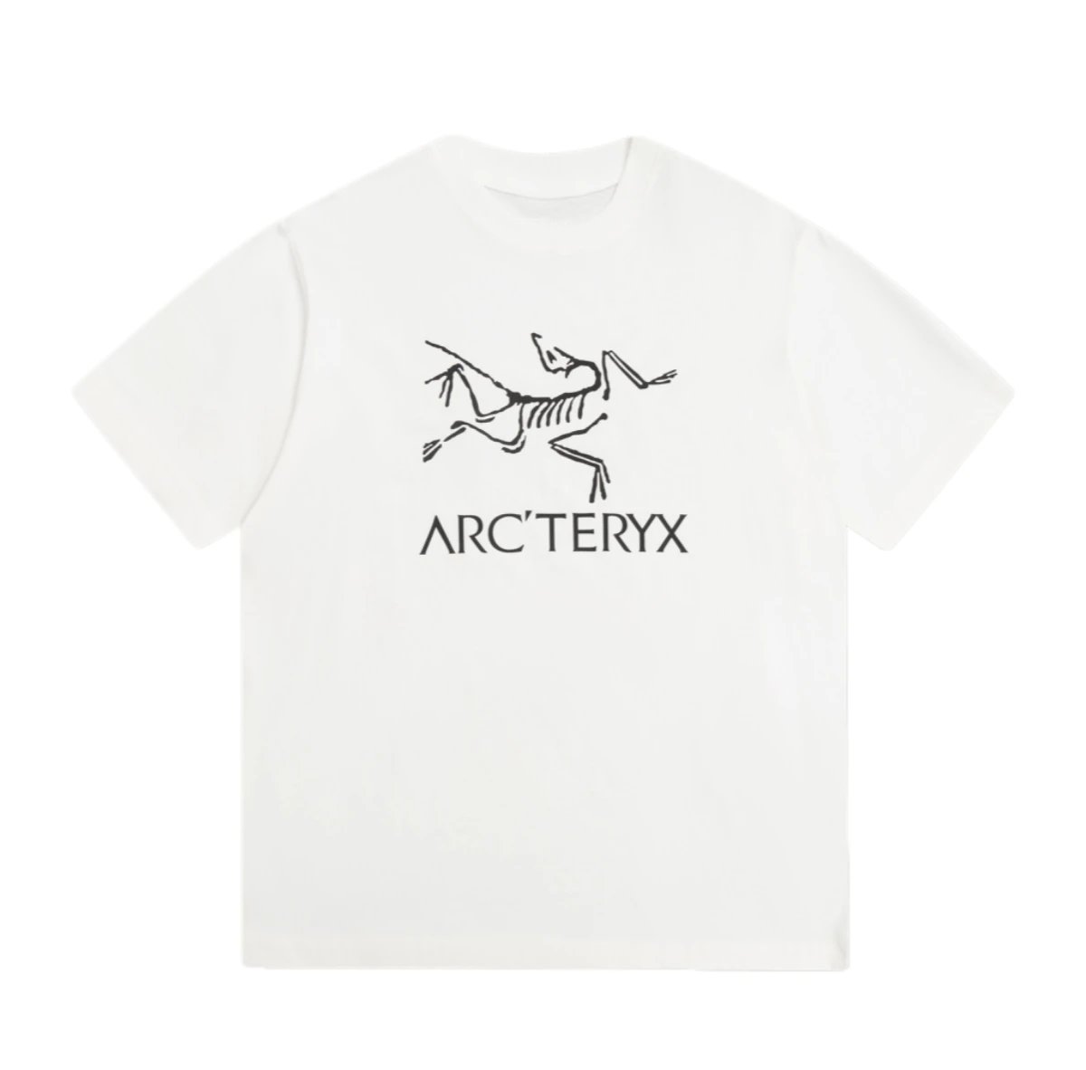 Arc'teryx T-shirt Chest Skeleton Letter Print logo round Neck Short Sleeve25ss New Pure Cotton Unisex Style T Casual T-Shirt Base Layer Shirt OS Loose Fit Half Sleeve Top Plus Size