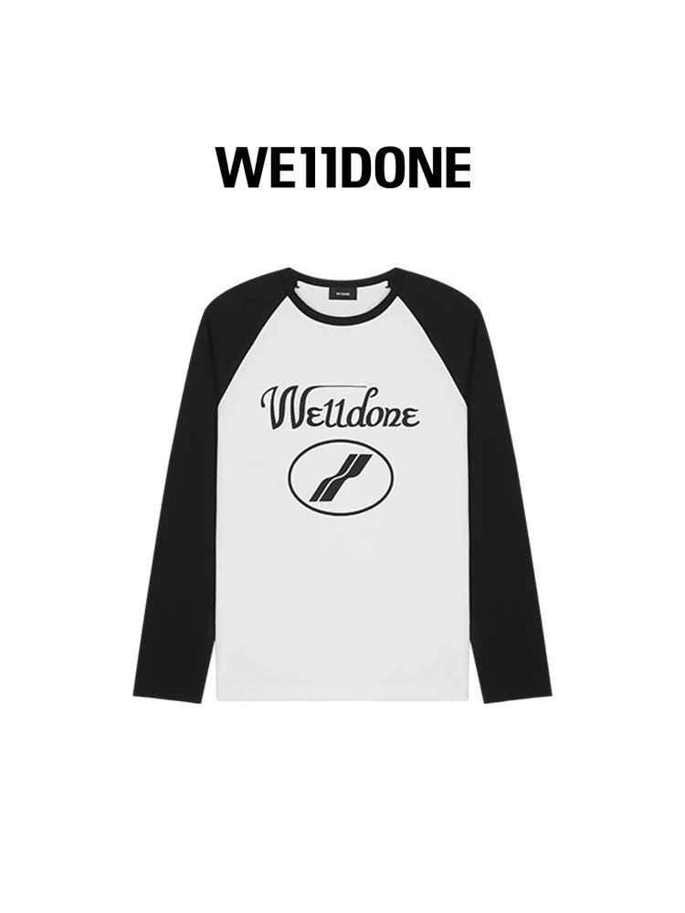 We11done Hoodie Top Version Neutral Classic Letters for Men and Women logo Printed Black Loose Long Sleeve T T-shirt