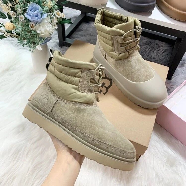 UGG Snow boots Shoes Snow Boots Men's Shoes0849Winter Cotton Shoes Sheepskin Fur Integrated Women's Warm Shoes Waterproof Boots