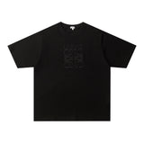 LOEWE T-shirt Chest Letter Embroidery LOGO round Neck Short Sleeve25ss New pure cotton T Unisex T-Shirt OS Loose Fit Base Shirt Top Half Sleeve T-Shirt