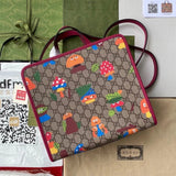 Gucci Women's Bag Top version 【**Version】Children's Shopping Bag Tote Tote Bag Long Shoulder Strap Children's Bags Shopping Bag Handbag Mummy Bag Messenger Bag630542