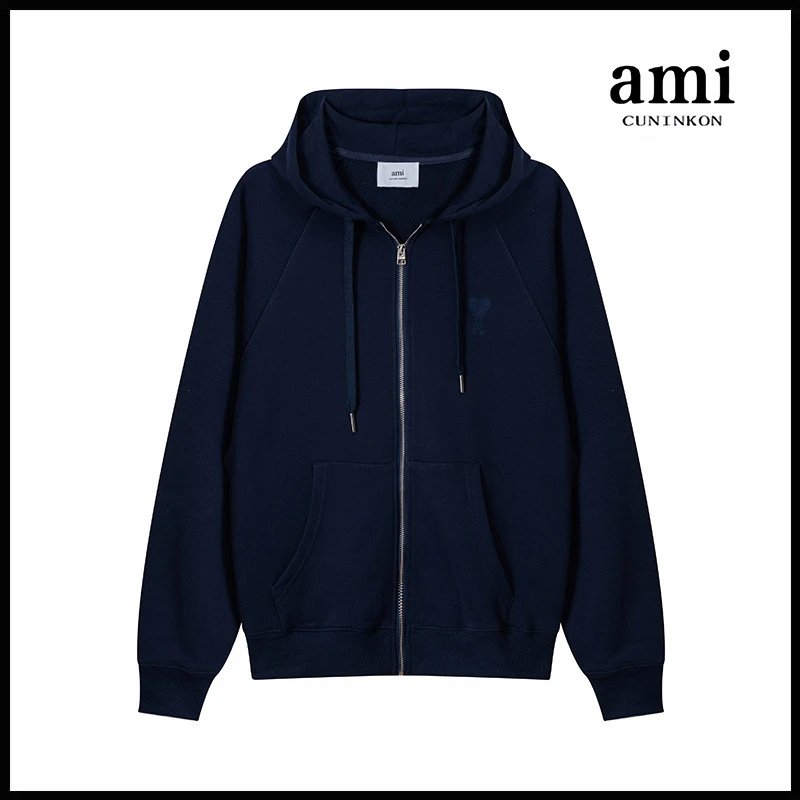 Ami Hoodie Ami Hoodie Couple Suit Classic Love Cotton Loose round Neck Raglan Hooded Sweater Leisure Tappered Trousers-CY