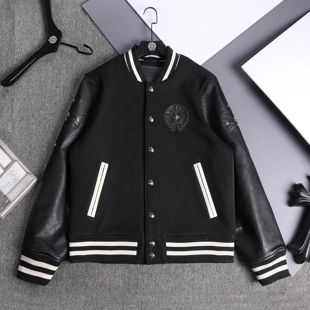 Chrome Hearts Jackets Top Version Counter Same Style Letter Embroidery Men's Trendy Loose Trendy Casual Women's Jacket Jacket