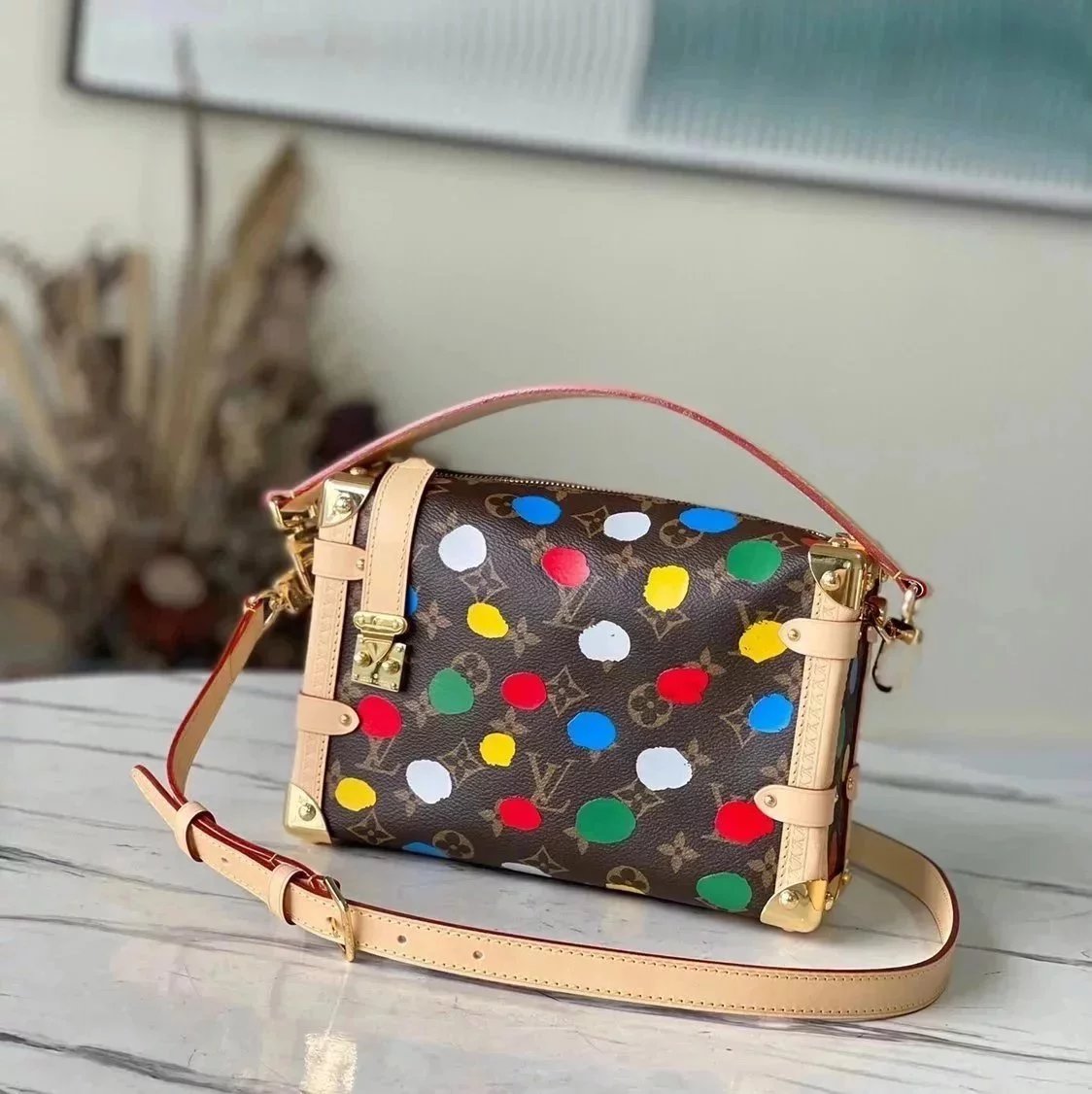 Louis Vuitton LV Women's Bag Top version Silk Screen2023Early Spring Series Handbag Full Cowhide