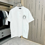 Chrome Hearts T-shirt Special Dot Printing and Three-Dimensional Creasing Process logo round Neck Short Sleeve25ss New pure cotton T Unisex T-Shirt OS Drop Shoulder Loose Fit Base Shirt Top T-Shirt Short Sleeve