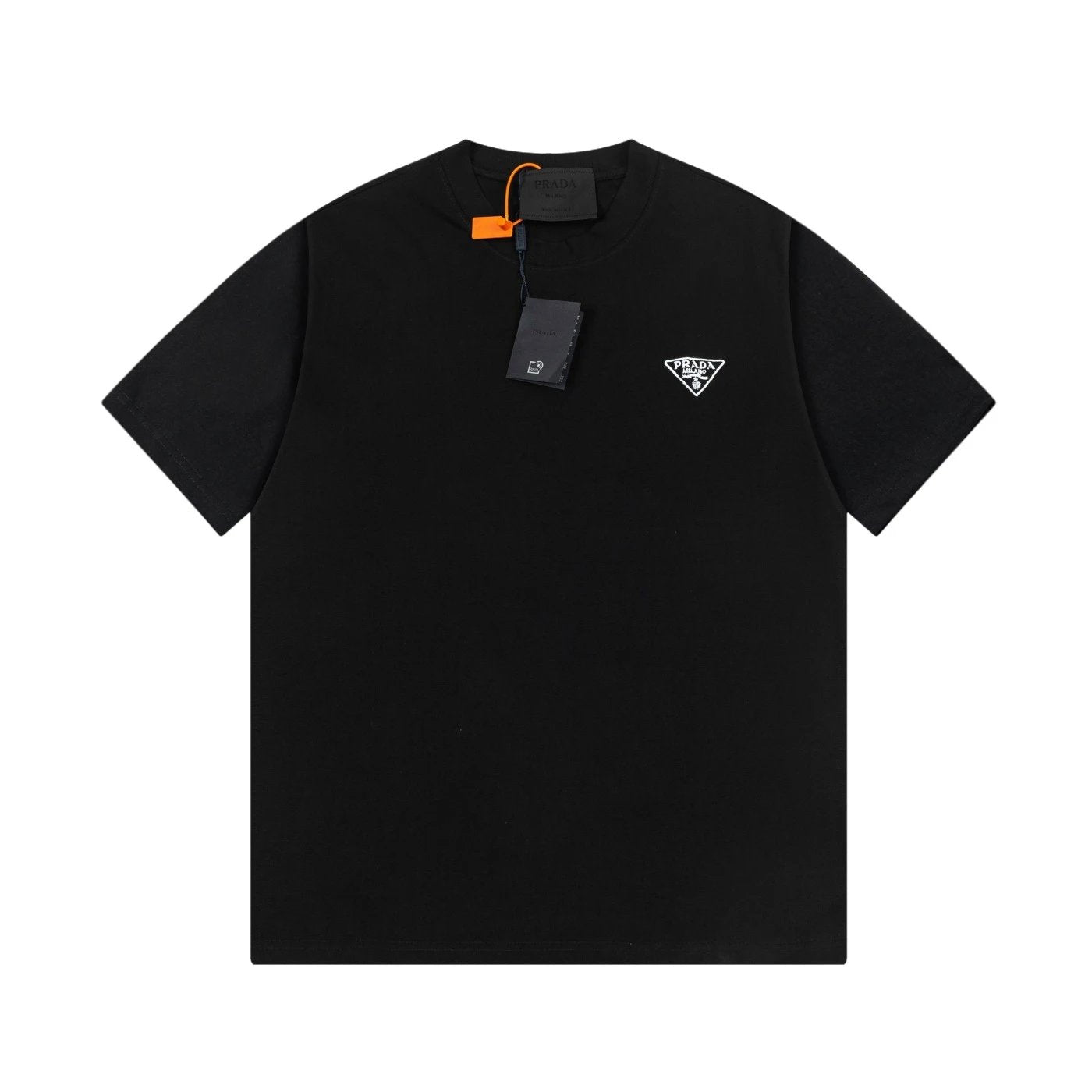 PRADA T-shirt Triangle mark logo round Neck Short Sleeve25ss New pure cotton T Unisex T-Shirt OS Loose Fit Base Shirt Top Half Sleeve T-Shirt