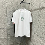Louis Vuitton LV T-shirt Classic Circle Letter 3D Silicone Round Neck Short Sleeve Pure Cotton T T-shirt ins Unisex Simple Summer New Casual Base Shirt B Home T-shirt
