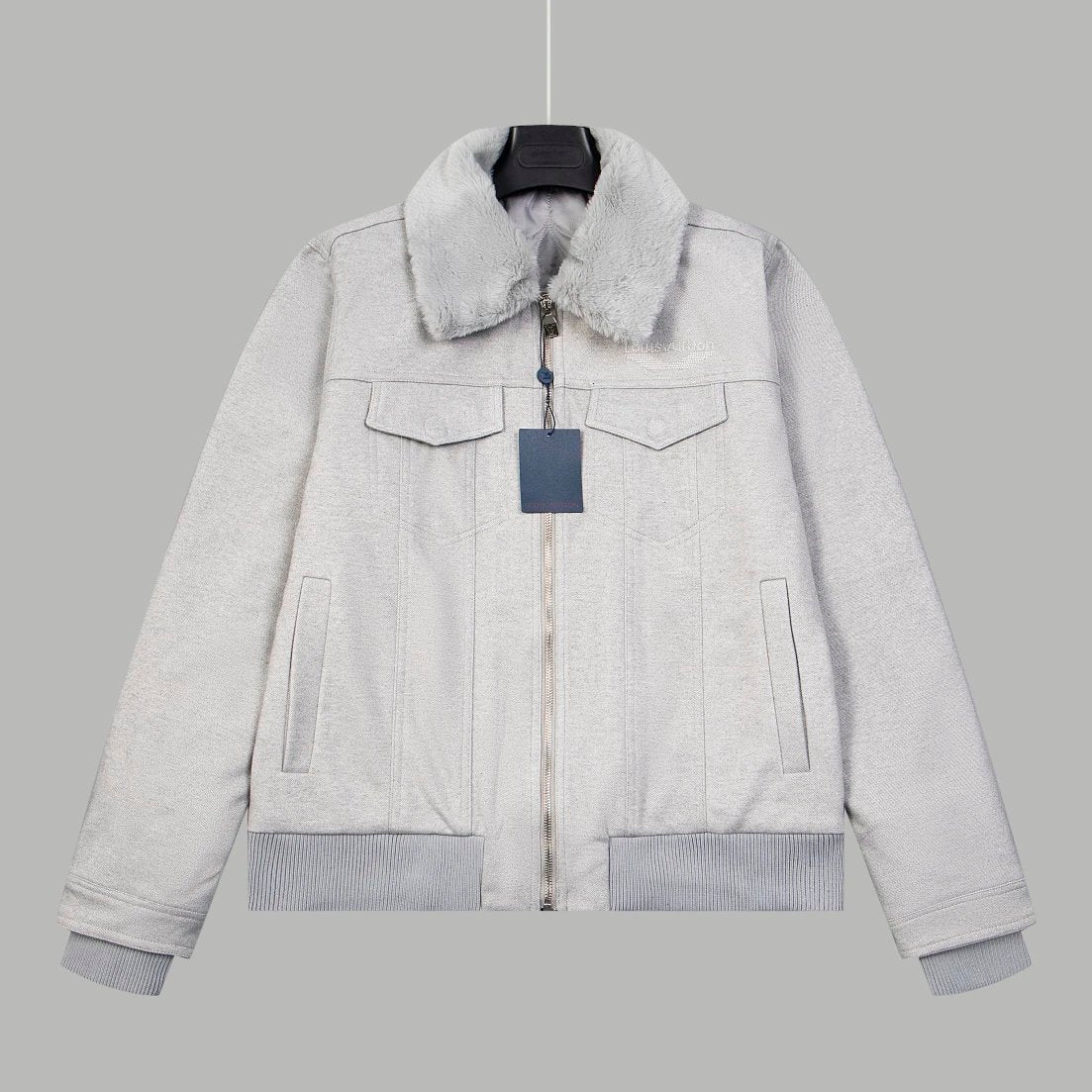Louis Vuitton LV Jackets Faux Fur Collar Waist-Tied Jacket Monogram Jacket Unisex Autumn Winter New Sports Casual Loose Versatile