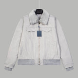 Louis Vuitton LV Jackets Faux Fur Collar Waist-Tied Jacket Monogram Jacket Unisex Autumn Winter New Sports Casual Loose Versatile