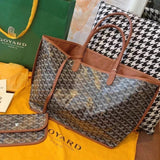 Goyard Bag Top version Tote Tote Bag Shopping Bag Mother and Child Bag Double-Sided Leather Double-Sided Available Handbag Shoulder Bag Underarm Women's Bag