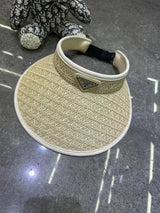 PRADA Hat Triangle mark logo Baseball Cap Sunshade Sun Protection Duckbill Cap Slimming Face Curved Brim Versatile Large Head Circumference Sports Hat Unisex Couple Style